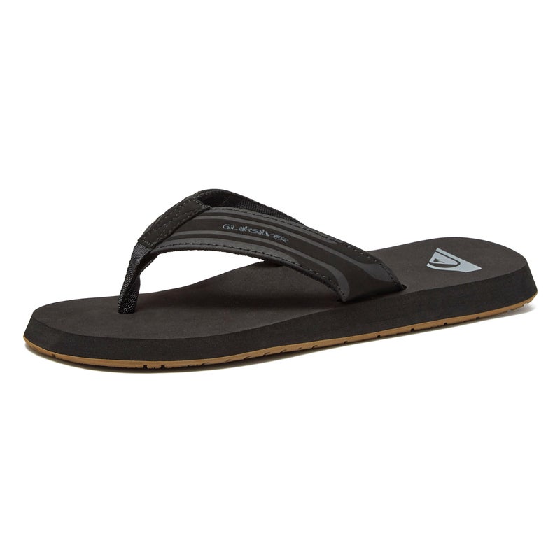 Quiksilver Men's Monkey Wrench 3 Point Sandal, Black/Black/Brown, 11 M US - Image 1